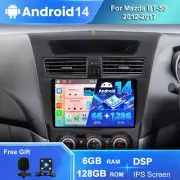 Head Unit Android 14 CarPlay For Mazda BT-50 2012-2019Car Stereo GPS DAB AHD