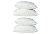 2x 2pc Royal Comfort Goose Cotton Home Bedding Pillow 1000GSM 50x75cm White
