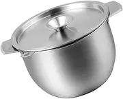 CATIEBYE Stainless Steel Cooking Oil Container with Filter Oil Basin Multi Functional Oil Storage Basin and Resistant for Household Use