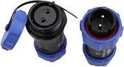 HangTon Weipu SP13 2 Pin Waterproof Electrical Plug, Male Female Cable Connector, IP68 Aviation Circular 13A 250V for Outdoor AC DC Power