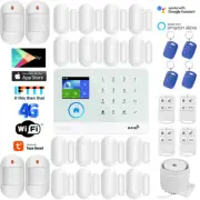 K04 WIFI 4G SMS TUYA APP Wireless Wired Home Security Burglar Alarm System+RFID