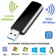 1300Mbps Wireless USB Wifi Adapter for Desktops Laptops Windows 10 /8 /7 Mac OS
