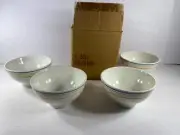 Set 4 Colorado Striped Bowls Italy Boli Cloverleaf Pottery 5.5" wide