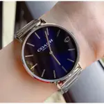 COACH 經典 CHARLES 黑錶盤 不銹鋼 鋼帶 LOGO 41MM 手錶 COACH WATCH