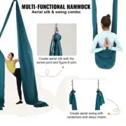 Aerial Yoga Hammock Kit 10m Nylon Silk Swing with Rigging Hardware for All