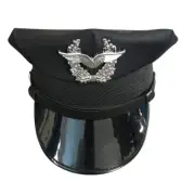 Unisex Army Captain Hat Military Costume Police Cap Festival Fancy Dress Vintage