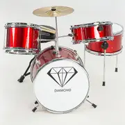 Kids Drum Kit, 4pc (Red)