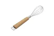 Ecology Provisions Egg Whisk Acacia Stainless Steel Hand Beater Mixer Natural