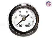 0-100psi Fuel Pressure Gauge, 1.5"dia, Stainless St. 1/8"NPT, Pointer Dampened