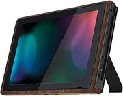eXtremeRate Wood Grain DIY Housing Shell for Nintendo Switch Console, Soft Touch Replacement Faceplate Front Frame for Nintendo Switch Console with Volume Up Down Power Buttons - Console NOT Included