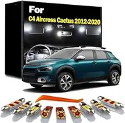 LED Interior Map Dome Light Kit, For C4 Aircross Cactus 2012-2017 2018 2019 2020 Vehicle Lamp Car Led Bulbs