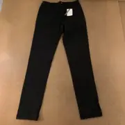 Asos Womens Slim Chino Pants Black Stretch Flat Front Pocket Tall 32 New