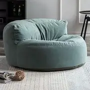Bean Bags Bean Bag Chair Chenille Bean Bag Cover Washable Ultra Soft Pouf Ottoman No Filler Kids Adults Beanbag Chair Lazy Armchair Couch Floor Seating Living Room Furniture (Color : Gray Green, Siz
