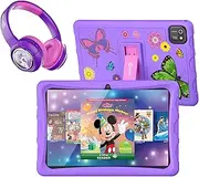 Contixo 10" Kids Tablet with Headphones Bundle - K103 Toddler Tablet, 80+ Disney E-Books & Stickers ($350 Value), 32GB Storage, 3GB RAM, Bluetooth, Android Parental Controls, Kid-Proof Case - Purple
