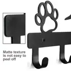 Metal Paw Pet Dog Hanger 5 Hooks Coat Key Lead Leash Wall Rack Holder Organizer