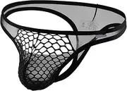 [Generic] Mens G String Underwear Mesh Low Rise Thong, Micro Mens Panties