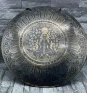 55 CM Yogi Carving Tibetan Temple Gong - Best for Sound Healing-Meditation-yoga