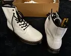 Dr. Martens Jadon Boot Smooth White Leather Platforms Women’s Size 8 (New)