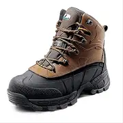 [ELVALESOE] Steel Toe Shoes for Men Indestructible Puncture Proof Work Shoes Slip-Resistant Electrical Resistance Safety Shoe