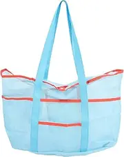 [Obetuens] Mesh Beach Bag, Waterproof Sandproof Tote Bags, with a Unique Foldable Design for Fitness, Outdoor Activities, and Beach Play
