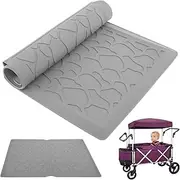 Stroller Wagon Mat for Wonderfold Wagon W4/ W2 Models, 33.5 × 20.5 × 0.9 Inch Waterproof Silicone Stroller Wagon Floor Mat Protects Wagon from Direct Exposure to Sand Treats and Water (W2)