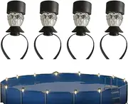 Ruwshuuk Above Ground Pool Lights Solar | Led Framed Fence Lights | Solar Lights for Frame Swimming Pools, Garden Fence Outdoor Lighting Decor