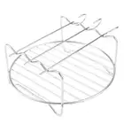 Baking Tray Skewers Air Fryer Stainless Steel Holder BBQ Rack Double-deck _ga
