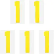 uxcell Iron on Number 1 Heat Transfer 8" Yellow Single Number for Team Uniform, Sports T-Shirt, Football, Basketball, Baseball Pack of 5