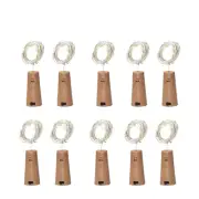 10 Packs Including Battery Led Wine Bottle Stopper Copper Wire Light String8813