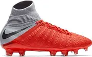 [Nike] Junior Hypervenom 3 Elite DF FG Soccer Cleats (Light Crimson/Metallic Dark Grey/Wolf Grey)
