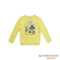 在飛比找Yahoo奇摩購物中心優惠-GIORDANO 童裝Dream印花長袖T恤 - 01 嫩黃