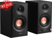 MR3 Bookshelf Speakers Bluetooth V5.4 Powered PC Speaker, Hi-Res Audio Studio Mo