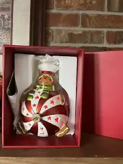 Gingerbread Man Porcelain Luminary w/ Flameless Candle & Timer Multicolor