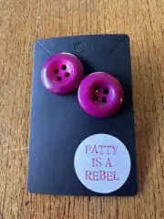 Handmade Stud Earrings - Stud Craft Button Earrings