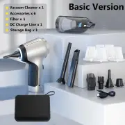 ANYMOB Vacuum Cleaner Silver Basic 5 Filters Mini Cordless Cleaner Home Car Portable Desktop Duster