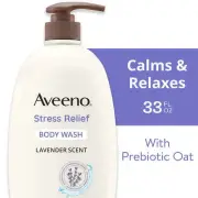 Aveeno Stress Relief Soap Free Body Wash with Prebiotic Oat