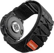 Bandletic Tactical Rugged Bands Compatible with Fenix 7/6/5 Forerunner 965/955/945/935/745/Approach S62/S60/Epix/Epix 2, 22mm Quick Fit Nylon Watch Band Replacement for Garmin Instinct 2 Solar