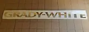 -2 Grady White BOAT CHROME Decals - Sticker PAIR L@@K Ski Wakeboard Tube Fishing