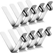 Moxweyeni 8 Pieces Tent Pole Clips Tent Pole Push Button Spring Clips Stainless Steel Kayak Paddle Spring Snap Clips Locking Tube Pin for Camping Kayak Paddle Tent Pole