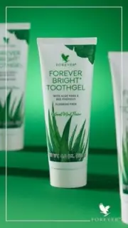 forever bright toothgel 130g with aloe vera bee propolis. Fluoride-free.Natural