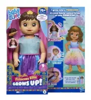 Baby Alive Princess Ellie Grows Up Doll with Brown Hair Growing & Talking NIB!!!