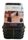 Mainstays Home Bed Or Futon Risers Black 4-Pack Expands Under Bed Storage Dorm