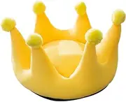 Qianly Cat Bed for Indoor Cats Kennel Soft Calming Cozy Comfortable Snooze Plush Pets Cushion Pet Bed for Dog Kitten Cats Puppy, Yellow