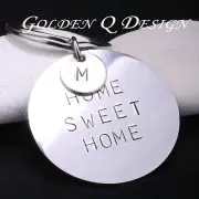 Personalised Family Name Initial With Any Words Keyrings Fathers Days D133