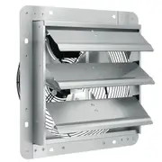 Shutter Exhaust Fan, 356 mm High-speed 1400RPM 994 CFM, Aluminum Wall Mount Attic Fan with AC-motor, Ventilation and Cooling for Greenhouses, Garages, Sheds,