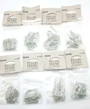 8 Packs Sears Vintage PIN-ON HOOKS Draperies