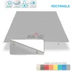 PATIO 24FT Sun Shade Sail Straight Edge 95%UV-Block Canopy Awning Yard Rectangle