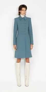 Cue Eco Twill Tab Coat jacket in Blue Brand new size 14 RRP: $560