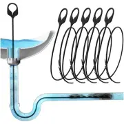 Drain Snake 30 Inch Hair Drain Clog Remover, Durable Nylon Sink Snake Drain H...