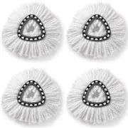 4-Piece Cotton Yarn Mop Head Set For Rotating Triangle Mops